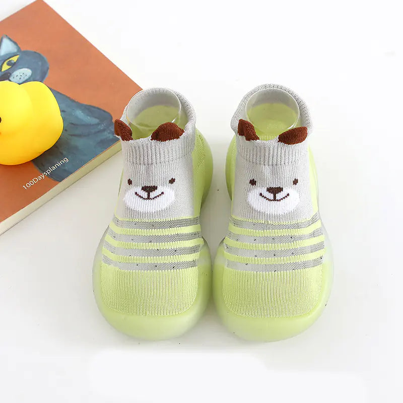 Tinylis - Breathable Cartoon Baby Walker Shoes with Non-Slip Socks