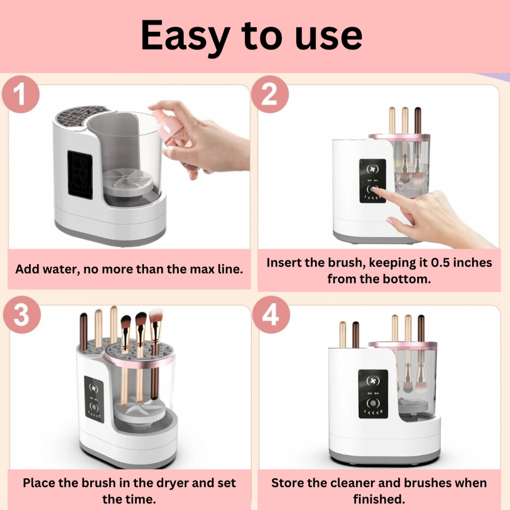 CrystalCleanse™ - Makeup Brush Cleaner & Dryer