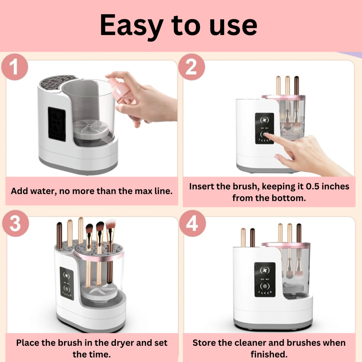 CrystalCleanse™ - Makeup Brush Cleaner & Dryer