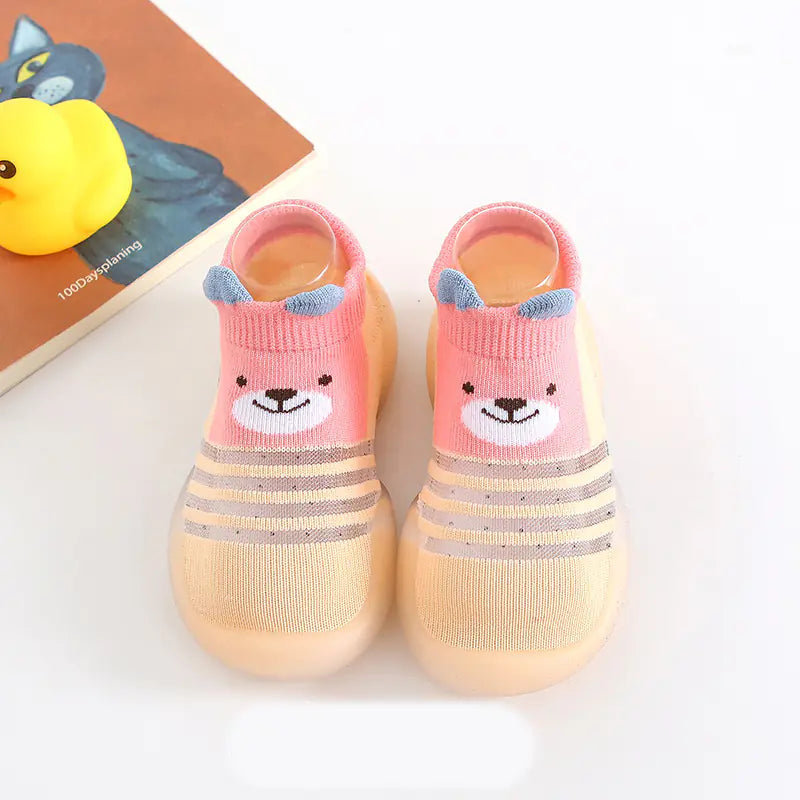Tinylis - Breathable Cartoon Baby Walker Shoes with Non-Slip Socks