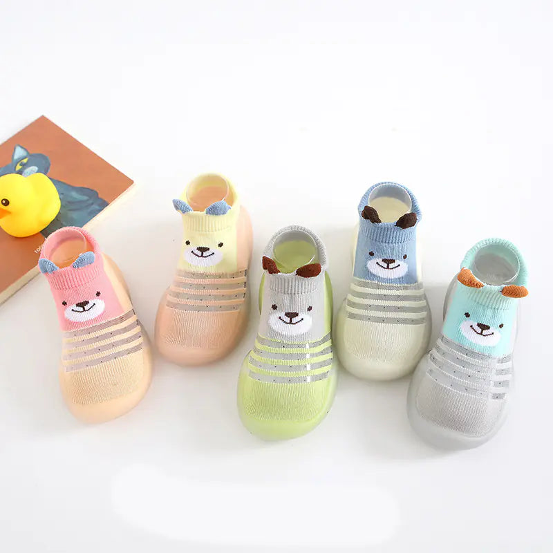 Tinylis - Breathable Cartoon Baby Walker Shoes with Non-Slip Socks